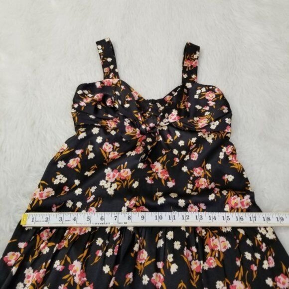 A.L.C Tiered Floral Maxi Tie Front Sleeveless Dress 4 - Picture 8 of 9